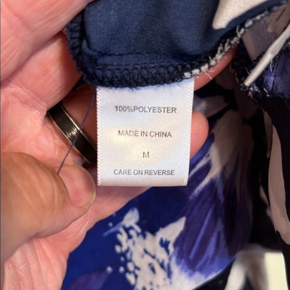 7th Avenue New York & Company Design Studio Relaxed Tie Front Blouse M - Picture 4 of 5